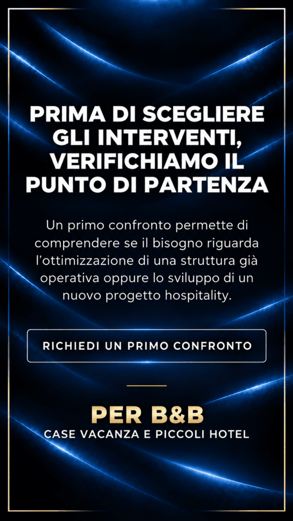 prima di scegliere gli interventi verifichiamo il punto di partenza